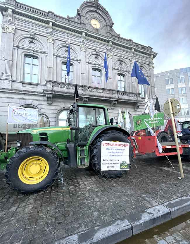 Protesta de agricultores en Bruselas