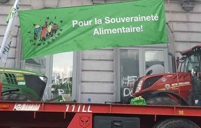 Protesta de agricultores en Bruselas