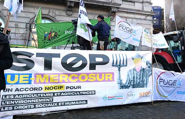 Protesta de agricultores en Bruselas