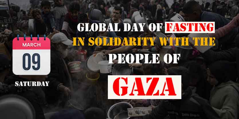 global day of fasting Palestina