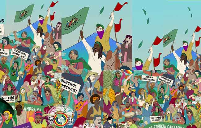 La Via Campesina - cartel derechos campesinos