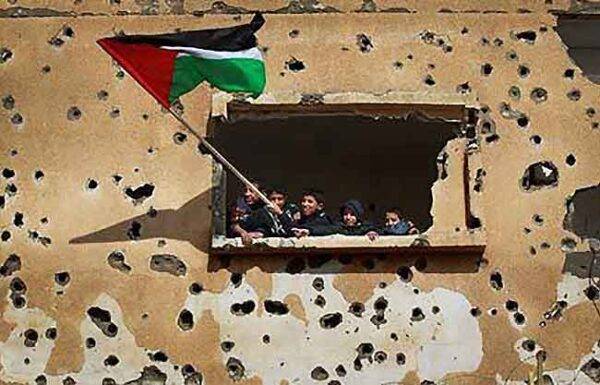 Palestina niños bandera